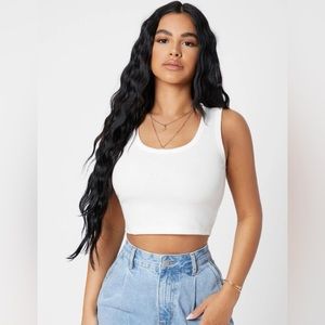 PETITE Rib-knit Crop Tank Top *NEW*